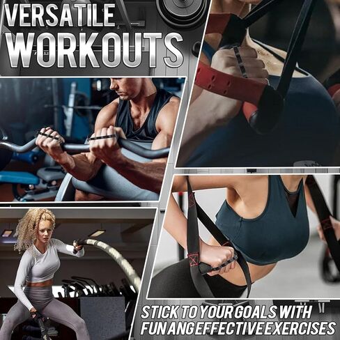 قفازات التمرين للرجال والنساء، مقابض تمرين مضادة للانزلاق، وسادات مطاطية لمقابض الصالة الرياضية لحماية راحة اليد مع صندوق تخزين (أسود) in Kuwait