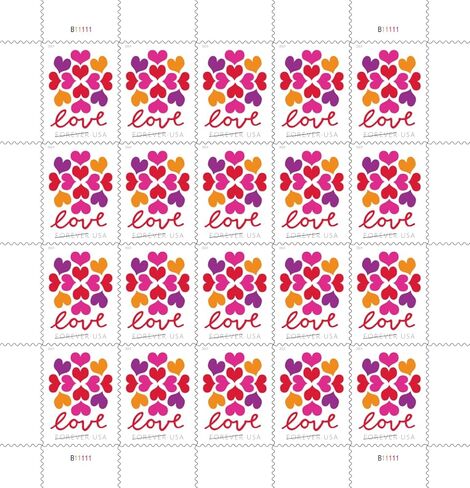Hearts Blossom Love (ورقة 20) البريد من الدرجة الأولى إلى الأبد طوابع البريد 2019 سكوت 5339 in Saudi Arabia