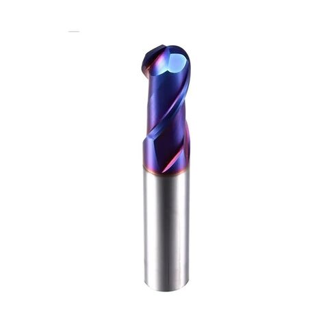 1 قطعة 2 الناي قطع HRC65 طحن الآلات دوامة القاطع الكرة الأنف نهاية مطحنة (R4X8DX100L) in Saudi Arabia
