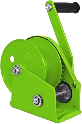 Hand Winch with 10M/32.8FT Wire Rope and Alloy Hook, Capacity 1100KG/2400LB Marine Winch, bi-Directional Ratchet Lock Trailer Winch, Gear Ratio 8:1 Hand Winch(Without Wire Rope 800kg/1763lb) in Saudi Arabia