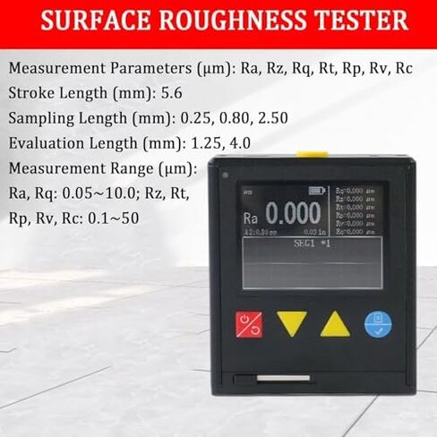 High Precision Surface Roughness Tester Meter with LCD Display & Probe for Accurate Ra/RZ/Rq/RtRP/RV/RC Measurements for Quality Control in Saudi Arabia