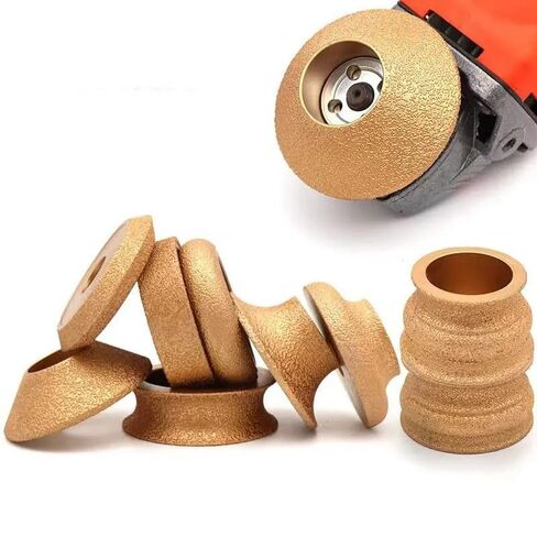 Grinding Wheels,Carving Disc, Dry Vacuum Brazed Diamond Grinding Wheel Demi-bullnose Edge Profile Disc(Roman Column 35mm) in Saudi Arabia