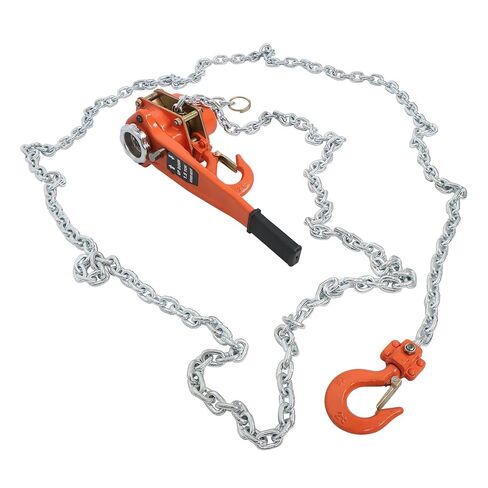 waltyotur Manual Lever Chain Hoist, 1-1/2 Ton (1.5T) 3300 lbs Capacity 20 FT Come Along, Auto Chain Leading & 360° Rotation Hook G80 Galvanized Carbon Steel with Weston Double-Pawl Brake in Kuwait
