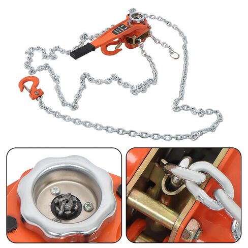 waltyotur Manual Lever Chain Hoist, 1-1/2 Ton (1.5T) 3300 lbs Capacity 20 FT Come Along, Auto Chain Leading & 360° Rotation Hook G80 Galvanized Carbon Steel with Weston Double-Pawl Brake in Kuwait