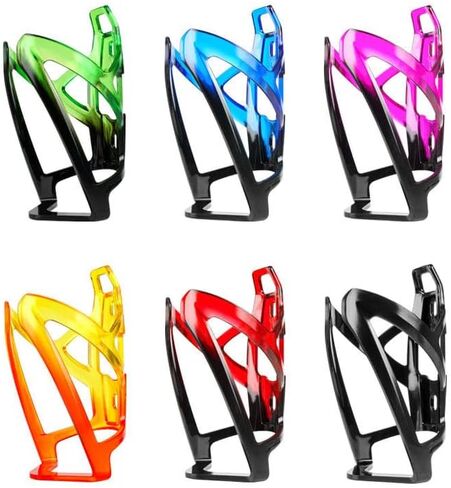 Gradient Color Bike Water Bottle Cage - Bicycle Bottle Holder for Road Mountain Bike, Cycling Equipment (Black Green) in Saudi Arabia