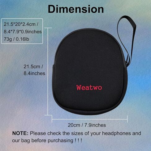 حقيبة تخزين سماعات الرأس، سماعة رأس سلكية/لاسلكية، حافظة خفيفة الوزن، غطاء ناعم من النيوبرين، حقيبة حمل للسفر لـ Jabra Evolve 20 30 40 65 75 Plantronics Blackwire 3210 3220 3320 CS510 in Kuwait