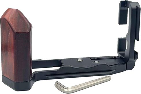 XT5 Ebony Hand Grip L Plate Bracket for Fuji Fujifilm X-T5 Micro SLR Camera, Arca Quick Release Plate, Metal Handgrip L-Shape Grip with 1/4"-20 Tripod Hole & Wrench Accessories (Silvery) in Kuwait
