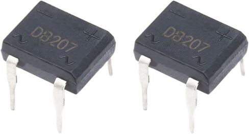 20 قطعة DB207 جسر المعدل DIP4 1000 فولت 2A DB207S مقومات صمام ثنائي الطاقة مكونات إلكترونية IC in Saudi Arabia