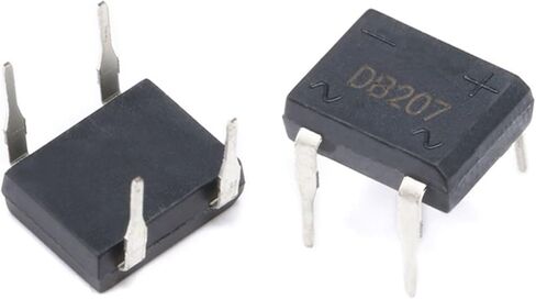 20 قطعة DB207 جسر المعدل DIP4 1000 فولت 2A DB207S مقومات صمام ثنائي الطاقة مكونات إلكترونية IC in Saudi Arabia