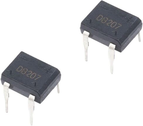 20 قطعة DB207 جسر المعدل DIP4 1000 فولت 2A DB207S مقومات صمام ثنائي الطاقة مكونات إلكترونية IC in Saudi Arabia