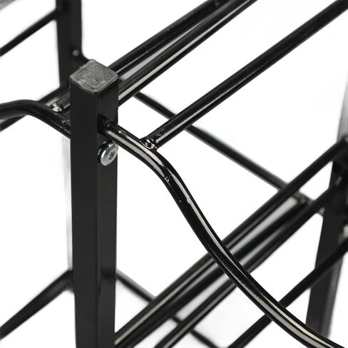 EVGATSAUTO 3-Tier 2-Row Water Bottle Holder Organizer, Carbon Steel, 6-Bottle Capacity, Vertical Space Saver, Home, Office, or Commercial Use, Black in Saudi Arabia