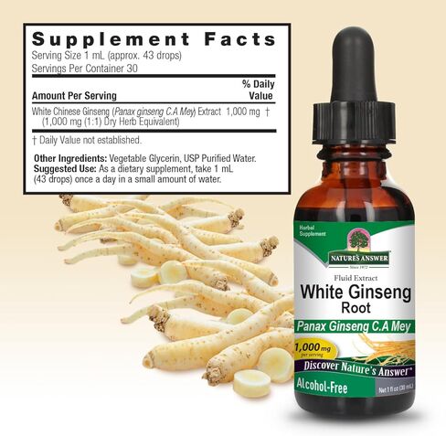 Nature's Answer Panax Ginseng Chinese White Ginseng, 1 Fluid Ounce in Saudi Arabia