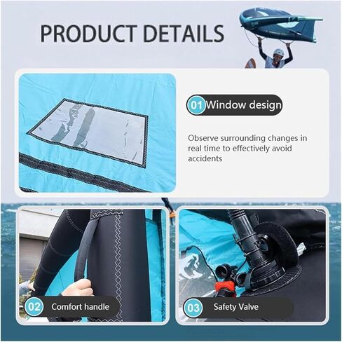 رقائق أجنحة قابلة للنفخ، أجنحة ركوب الأمواج شراعيًا، أجنحة ركوب الأمواج شراعيًا قابلة للنفخ، طائرة ورقية قابلة للنفخ للمياه في الهواء الطلق in Kuwait