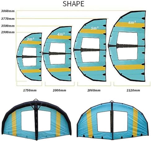 Inflatable Wing Foil,Wing Foil Kitesurfing, Handheld Inflatable Surfing Wing Kitesurfing Inflatable Foil Kite Wind Wings for Adult Beginner Water(5m3) in Saudi Arabia