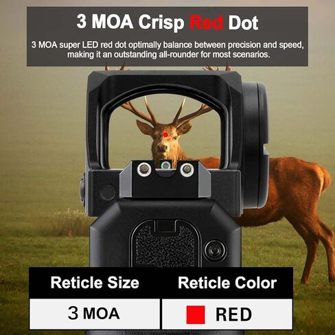 GOWUTAR GP-6 Red Dot Sight for Pistols - 3 MOA RMR Footprint Red Dot Optic - Motion Awake - 7075 Aluminum IPX7 Waterproof Open Reflex Sights in Kuwait