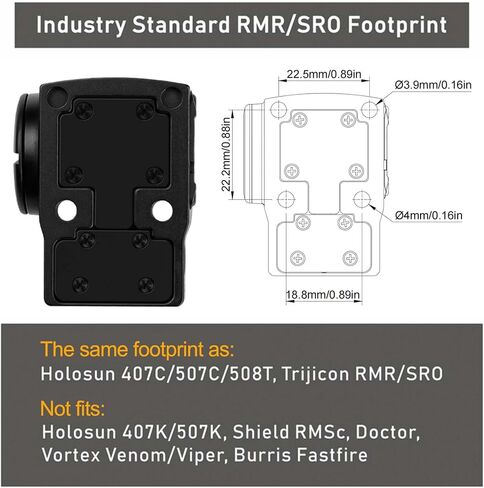 GOWUTAR GP-6 Red Dot Sight for Pistols - 3 MOA RMR Footprint Red Dot Optic - Motion Awake - 7075 Aluminum IPX7 Waterproof Open Reflex Sights in Kuwait