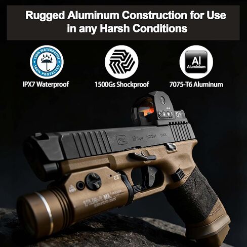 GOWUTAR GP-6 Red Dot Sight for Pistols - 3 MOA RMR Footprint Red Dot Optic - Motion Awake - 7075 Aluminum IPX7 Waterproof Open Reflex Sights in Kuwait