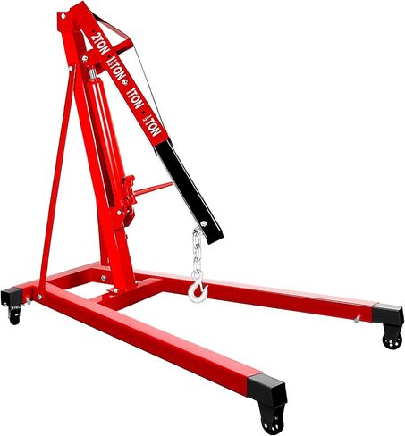 6000 LBS Engine Hoist with Leveler, 3 Ton Cherry Picker Engine Hoist, Folding Engine Shop Crane Hoist Lift, 8 Ton Hydraulic Pump, Cherry Picker Shop Crane with 6 Casters (2Ton) in Saudi Arabia