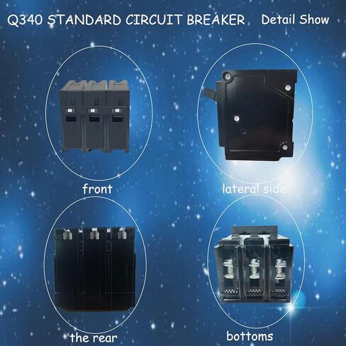 Q340 Circuit Breaker 3 Pole 40-Amp, 120/240v, Fit for Siemens Type EQ, EQL, SEQ, EQG, PL and ES Series loadcentres.Plug-in Standard Circuit Breaker,Thermal Magnetic Protection in Kuwait