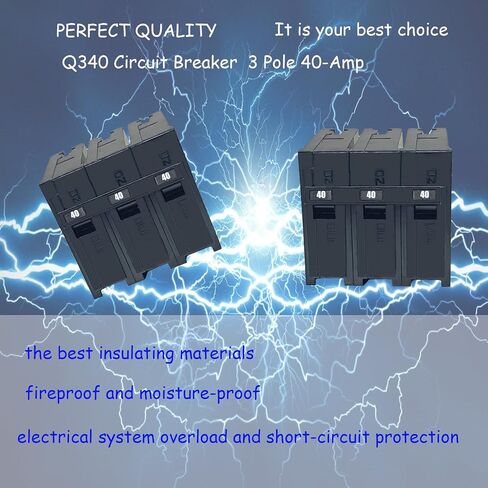 Q340 Circuit Breaker 3 Pole 40-Amp, 120/240v, Fit for Siemens Type EQ, EQL, SEQ, EQG, PL and ES Series loadcentres.Plug-in Standard Circuit Breaker,Thermal Magnetic Protection in Kuwait