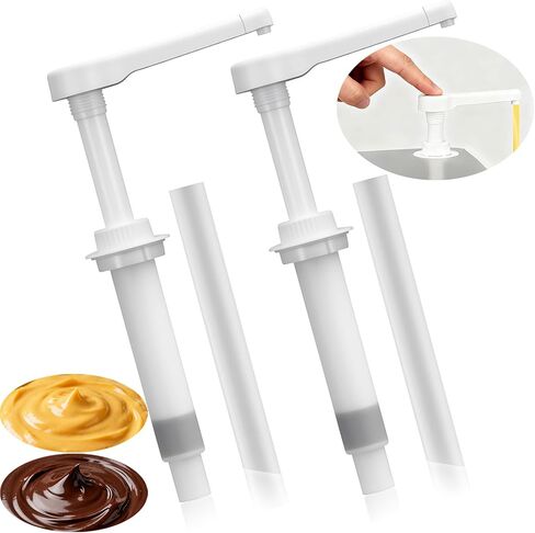 مضخات بديلة لموزع الصلصة العالمية مكونة من قطعتين - تناسب سخانات 2.2 Qt، 2.6 Qt، 2.8Qt، 4.3Qt، 4.6Qt، 7.4Qt، 7.6Qt - درجة الغذاء لجبن الناتشو والحلوى الساخنة in Kuwait