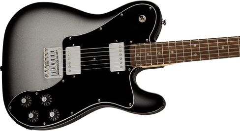 جيتار كهربائي فاخر من سلسلة Squier Affinity - انفجار فضي، حصريًا على Sweetwater in Saudi Arabia