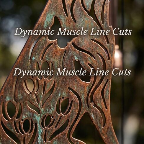 Majestic Pitbull Breed Wind Chimes Outdoor Deep Tone - Heavy Duty Large Metal Breed Decor for Bully Lovers - Rustproof Memorial Chimes with 6 Hand-Tuned Aluminum Tubes in Saudi Arabia