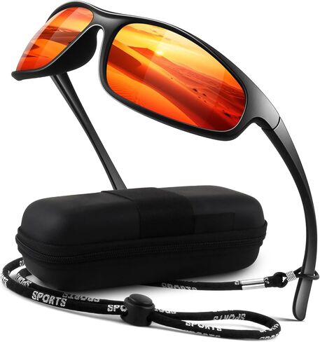 LINVO Polarized Sports Sunglasses for Men Women,Ultralight Wrap Around UV400 Protection Sun Glasses for Driving Fishing in Saudi Arabia