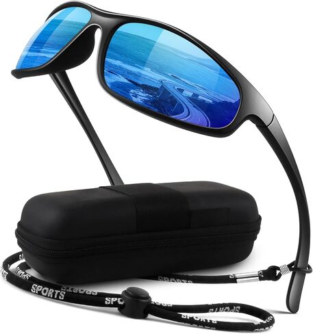 LINVO Polarized Sports Sunglasses for Men Women,Ultralight Wrap Around UV400 Protection Sun Glasses for Driving Fishing in Saudi Arabia