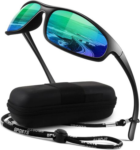 LINVO Polarized Sports Sunglasses for Men Women,Ultralight Wrap Around UV400 Protection Sun Glasses for Driving Fishing in Saudi Arabia