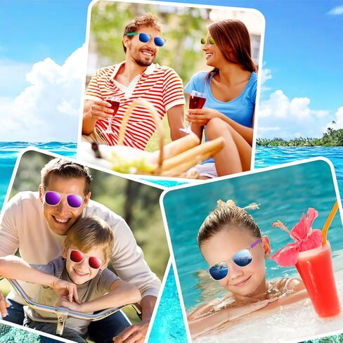 24 حزمة من النظارات الشمسية للأطفال للحفلات، نظارات شمسية شفافة نيون مع حماية من الأشعة فوق البنفسجية بكميات كبيرة للأطفال والكبار، مثالية لحفلات التخرج في الصيف والشاطئ وحفلات أعياد الميلاد، ومستلزمات الحفلات الخارجية in Kuwait