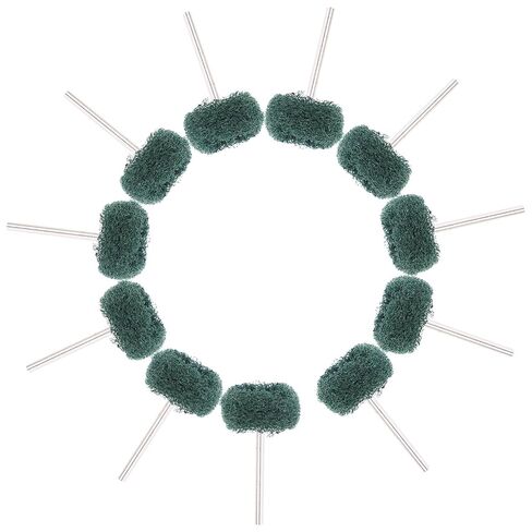 SEWACC 10pcs Non-Woven Abrasive Polishing Wheel Kit for Drill with Green Dual-Layer Buffing Pads, Drill Buffer Attachment Set for Cleaning and Polishing Tools in Saudi Arabia
