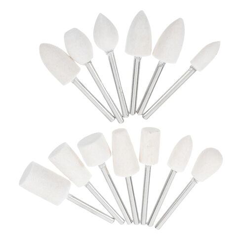 13pcs Wool Felt Polishing Bits Set with 3mm Shank for Jewelry and Glass Mirror Buffing, Metal Grinding Polishing Drill Heads, Rotary Tool Accessories for Precision Finishing in Saudi Arabia