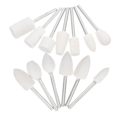 FOMIYES 13pcs Wool Felt Polishing Buffing Wheels Set with 3mm Shank for Jewelry Glass Metal Rotary Tool Accessories, Wool Grinding Polishing Points for Hand and Machine Use in Saudi Arabia