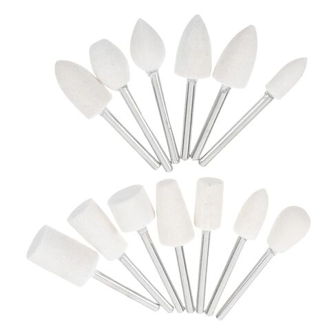 CALLARON 13pcs Wool Felt Polishing Wheels Buffing Tips Set with 3mm Shank for Jewelry Watch Glass Mirror Metal Grinding Rotary Tool Accessories in Saudi Arabia