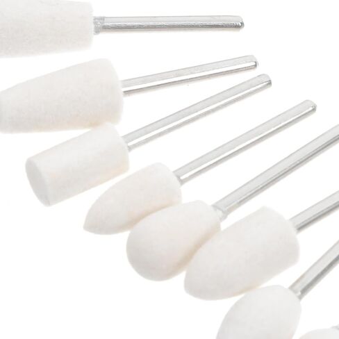 Veemoon 13pcs Wool Polishing Wheel Set with 3mm Shank, Buffing and Grinding Polishing Heads for Jewelry, Glass, Metal, Suitable for Rotary Tools and Drill Accessories in Saudi Arabia