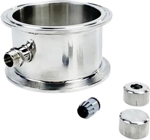Tri-Clamp Tee, 1.5inch 38mm OD50.5mm Tri-clamp Pipe with Welded Thermowell Nipple, Tri-clamp Connection Pipe Fitting, One-Piece Welding Adapter SS304(with Thermometer) in Saudi Arabia