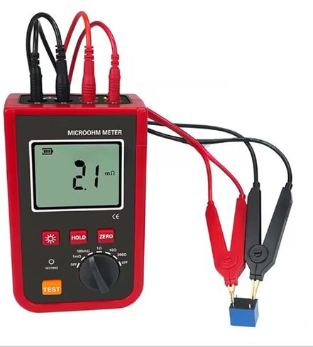 Micro Ohmmeter Low Ohm Meter Equipotential Bonding Resistance Tester with 1uΩ～200Ω Accuracy ±0.1% FS±10dgt Resolution 0.1Ω USB Interface for Transformer Windings Measuring in Saudi Arabia