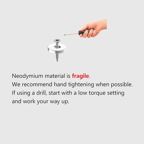 Powerful N42 Neodymium Mounting Magnet - 3/4" D x 1/8" H - 20 Pack with #6 Screw Countersunk Hole, Strong Rare Earth Ring Magnets for Tool, Craft and Cabinet, Strong Countersunk Magnets in Saudi Arabia