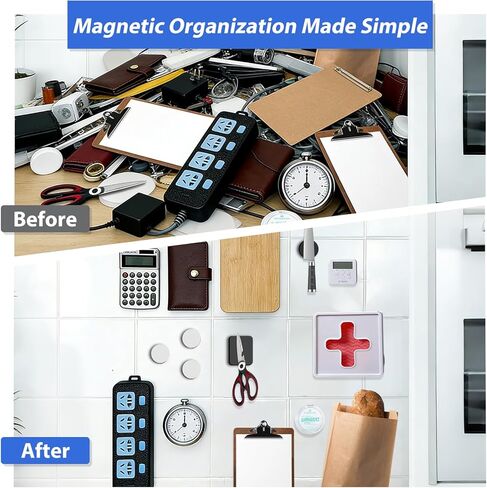 ملصقات مغناطيسية ومعدنية مرنة من Towjug - مجموعة مغناطيسية مكونة من 40 لاصقًا للمكتب والمدرسة والحرف اليدوية وديكور المنزل وتنظيم الأشياء الصغيرة in Kuwait