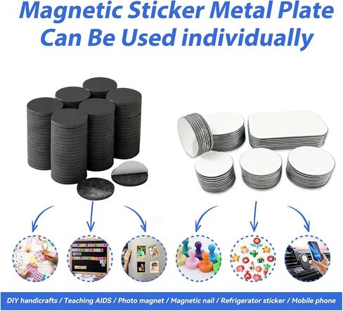 ملصقات مغناطيسية ومعدنية مرنة من Towjug - مجموعة مغناطيسية مكونة من 40 لاصقًا للمكتب والمدرسة والحرف اليدوية وديكور المنزل وتنظيم الأشياء الصغيرة in Kuwait