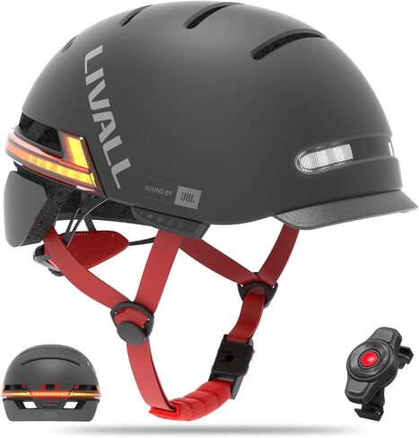 LIVALL BH51M NSO Smart Bluetooth Bike Helmet with Speakers & Built-in Microphone, CE CPSC Certified, Bicycle Helmet with Smart Turn Signals, Fall Detection, Bike Helmet with Visor for Adults Men Women in Saudi Arabia