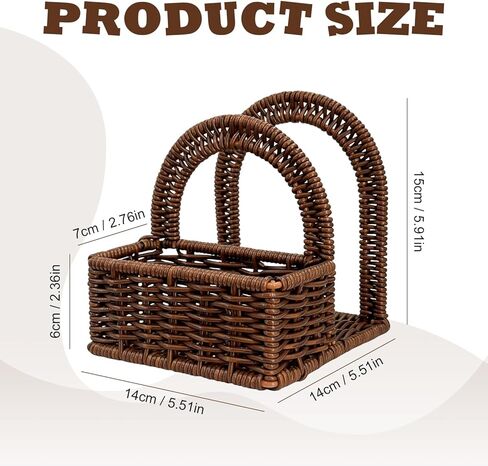 حامل مناديل الروطان مع حامل هزازات الملح والفلفل للطاولة، منظم سطح المطبخ - تخزين متعدد الوظائف للمناديل الورقية والتوابل وأساسيات الطعام in Kuwait