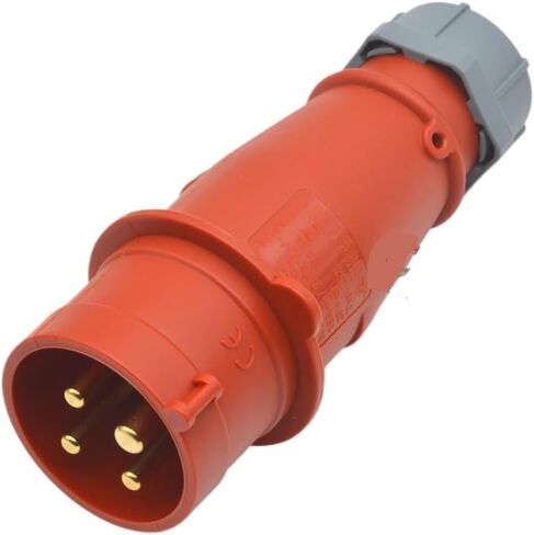 المكونات الصناعية TYP: 3 16A 6H 380V 5P IP44 (16a 5 Pin 400v Plug Typ 3) in Saudi Arabia
