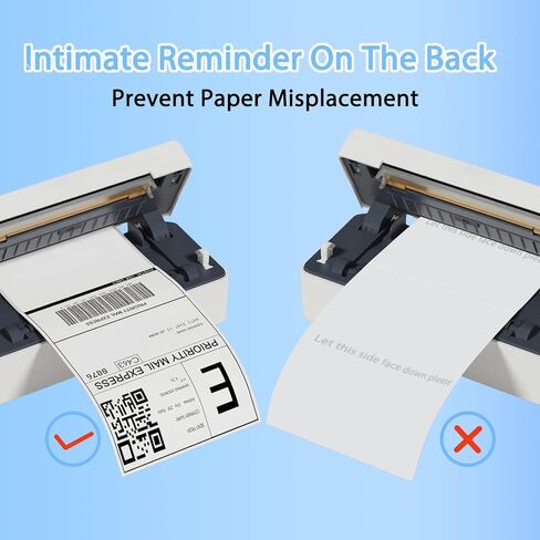 ملصق شحن حراري مباشر Fanfold 4x6 500 ملصق/1 مكدس، ملصقات حرارية بيضاء لطابعة ملصقات الشحن، لاصق مثقوب وقوي، درجة تجارية in Kuwait