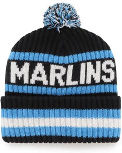 New Era Authentic NE17 Cold Weather Onfield Cuffed Knit Beanie Skully Cap Hat One Size Fit Most (Marlins 47 Bering Miami) Green in Saudi Arabia