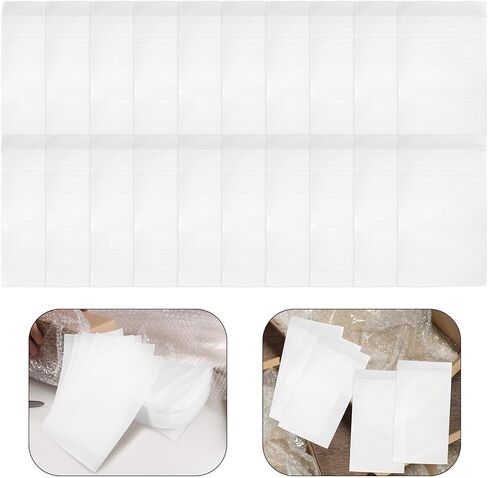 100 قطعة من أكياس تعبئة الوسائد الإسفنجية من Luxshiny مقاس 13 × 20 سم أكياس فقاعات مغلفة على الوجهين لحماية أطباق الأواني الزجاجية الهشة ومستلزمات النقل in Saudi Arabia