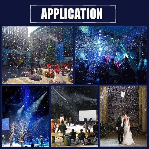 TsoLay 1500W Professional Snow Machine, Stage Effect Snowflake Maker with Remote Control, 6-8m Jetting Distance, Snowflake Blizzard Effect for Stage DJ Party, Wedding, and Christmas Decorations in Saudi Arabia