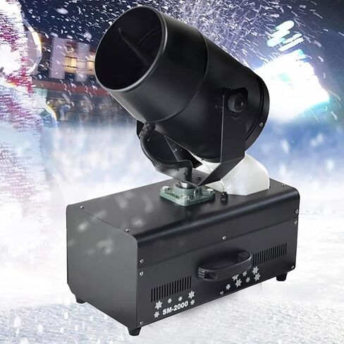 TsoLay Snow Machines for Outdoors, 2000W Professional Snowflake Maker, 90° Snow Making Machine with Remote Control and Flight Case, 3-8m Jetting Distance for Christmas, Wedding, Party Stage Effects in Saudi Arabia