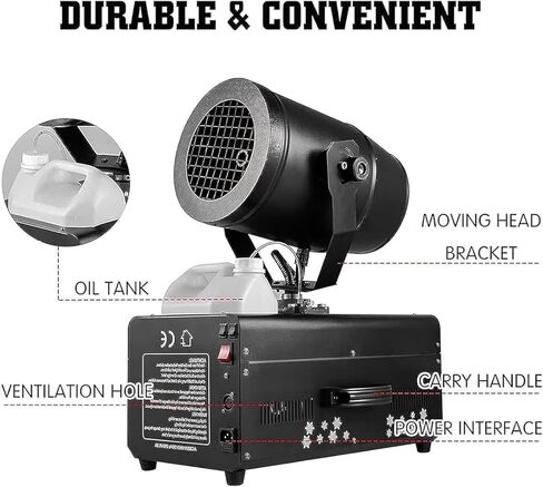TsoLay Snow Machines for Outdoors, 2000W Professional Snowflake Maker, 90° Snow Making Machine with Remote Control and Flight Case, 3-8m Jetting Distance for Christmas, Wedding, Party Stage Effects in Saudi Arabia